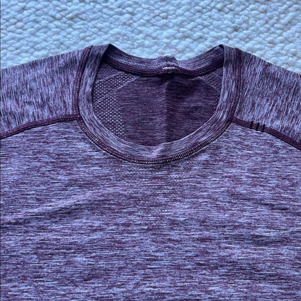 Lululemon Metal Vent Tech Short‎ Sleeve Shirt Maroon Large - Picture 4 of 7